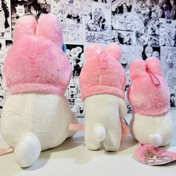 Mofusand x Sanrio My Melody 3x Plush Dolls Keychains Standing And Sitting - Picture 5 of 5
